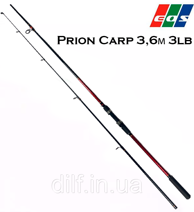 Спінінг EOS Prion Carp 3,6 м 3lb коропове штекерне 2-х секційне вудилище