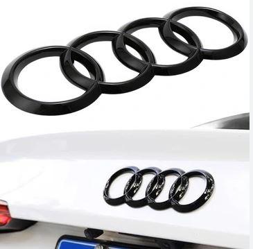 AUDI Ауді Емблема задня на кришку багажника  202 мм  A4 (B9), A5 (F5), A6 (C8), A7 (C8) Q8 Q5 колір чорний