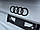 AUDI Ауді Емблема задня на кришку багажника 177 мм audi A3 (8P) A4 (B6/B7) A6 (C6) колір чорний, фото 5