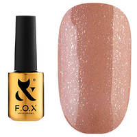 Гель-лак F.O.X gel-polish gold Diamond 001 телесный нюд с серебристыми шиммерами 7 мл original