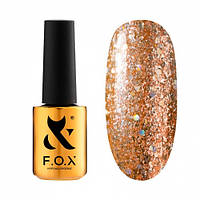 Гель-лак F.O.X gel-polish Radiance 003 золото, с голографическими блестками и слюдой 7 мл original