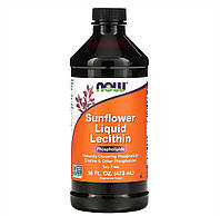 Подсолнечный жидкий Лецитин Sunflower Liquid Lecithin Now Foods 473ml