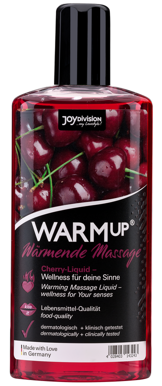Масажне масло з ефектом розігріву і ароматом вишні WARMup Cherry, 150 мл.