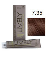 Крем-краска для волос безаммиачная Nouvelle Lively Hair Color 7.35 Золотистый блонд Махагон 100 мл original