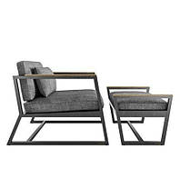 Комплект уличной мягкой мебели в стиле LOFT с металлическим каркасом (KS-1352) | Мягкий диван для улицы