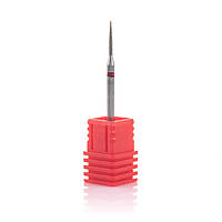 Фреза алмазная Nail Drill "Цилиндр, тонкий стрельчатый конец" 250 012R диаметр 1,2 мм, красная original