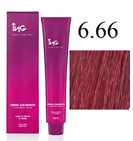 Крем-краска для волос безаммиачная ING Professional Colouring Cream No Ammonia 6.66 Темно-русый вишневый 100мл