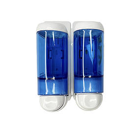 Подвійна мильниця для ванної 2х170 мл, настінний, синьо-білий Afacan Plastik