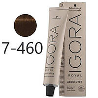 Краска для седых волос Schwarzkopf Igora Absolutes 7-460 Середне-русый бежевый шоколадный 60 мл original