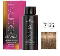 Фарба для волосся Schwarzkopf igora Vibrance безаміачна 7-65 Середньо-русявий шоколадно-золотистий 60 мл original