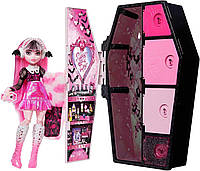 Лялька Monster High Skulltimate Secrets Fearidescent Draculaura, Монстер Хай труна Дракулаура