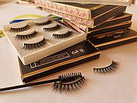 3 пары ресницы Классика Лисички 3D объем накладные ленточные многоразовые, макияж, наращивание дома