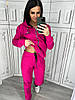 Теплий флісовий жіночий костюм Bavinchi кофта на блискавці та штани (на флісі Туреччина) рожевий, фото 3