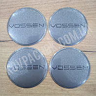 Наклейки для колпачков на диски Vossen графит 65мм.