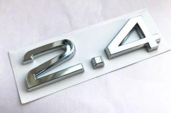Шильдик емблема напис на багажник AUDI 2.4 колір хром