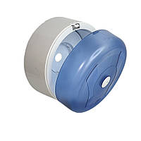 Пластиковый MINI диспенсер для туалетной бумаги с боковой вытяжкой, бело-голубой Afacan Plastik