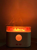 Соляная лампа, Увлажнитель камин, Аромалампа 3в1 Ночник с эффетом огня, Лампа с имитацией огня RGB NZD