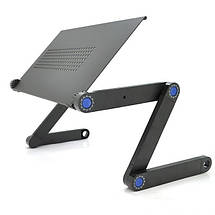 Столик підставка під ноутбук Laptop Table T8 регульована алюмінієва складна універсальна універсальна до 17", фото 2