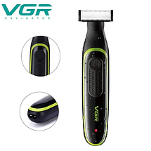 Електрична бритва з тримером VGR V-017 Original акумуляторна з USB зарядкою професійна, фото 4