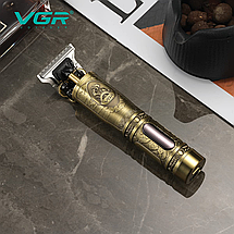 Професійний тример VGR V-091 машинка для стрижки волосся і бороди на акумуляторі з насадками, фото 3