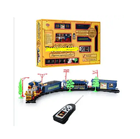 Детская игровая железная дорога с паром 0620/40351 с радиоуправлением и эффектами звука-света (24 детали) 3+