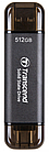 SSD накопичувач Transcend ESD310C 512GB, USB Type C/A Gray