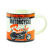 Чашка "Motorbike Desing Assorted", помаранчева, 9 см