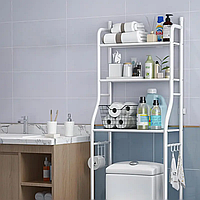 Усиленная стойка напольная над унитазом 160 см Toilet Rack белая.