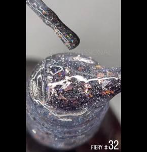 SAGA professional Гель-лак Fiery gel 32 з мікроблиском і блискітками, світловідбивний, 9 мл, фото 1