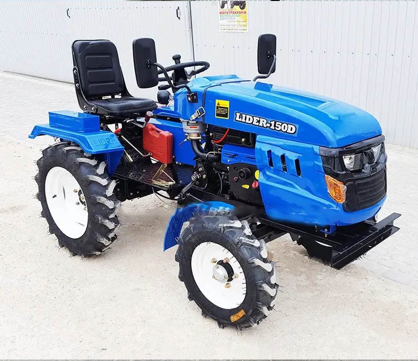 Мототрактор Lider 150D із плугом та фрезою