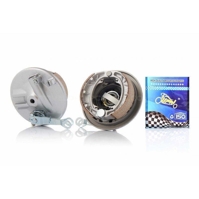 Кришка барабана гальмівного (перед) + колодки для Alpha Альфа, фото 1