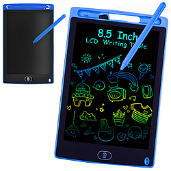Дитячий графічний LCD планшет 6,5" + стілус, Синій / Планшет для малювання на батарейці