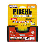 Рівень електрика з магнітом MASTERTOOL ПРОФІ 10 см 0,5 мм/м 0,03° фрезерована поверхня/жовб для труб, фото 3