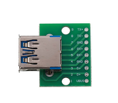 Роз'єм mini USB, гніздо 5 pin із платою, монтажне, USB-MINI-4., фото 4