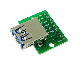 Роз'єм mini USB, гніздо 5 pin із платою, монтажне, USB-MINI-4., фото 5