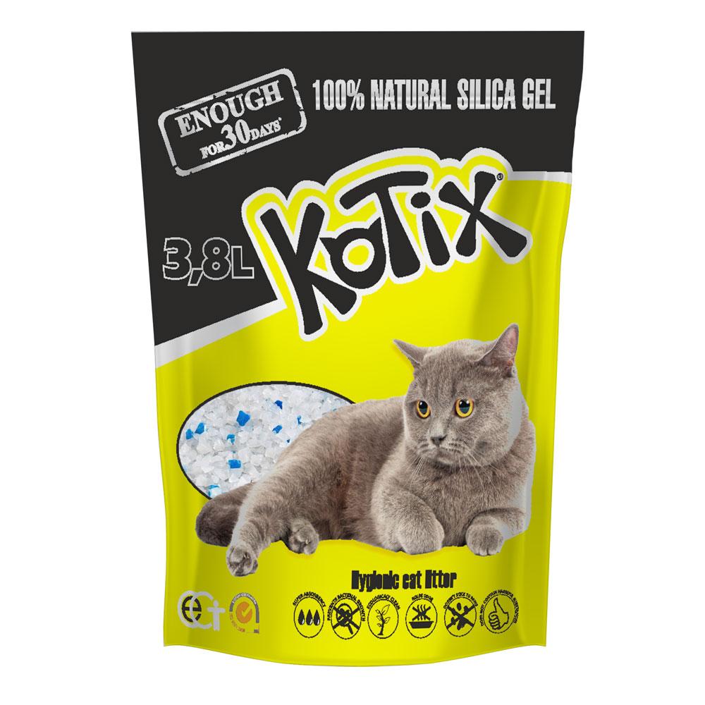 Наповнювач для котячого туалету сілікогель KOTIX 3,8 L