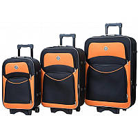 Чемодан Bonro Style набор 3 штуки черно-оранжевая