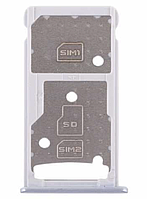 Лоток для сим карты и карты памяти для Huawei Honor 5C (NEM-L51)/Honor 7 Lite (NEM-L21), серебристый