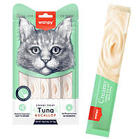 Wanpy Creamy Lickable Treats Tuna & Scallop ВАНПИ ТУНЕЦ С МОРСКИМ ГРЕБЕШКОМ жидкое лакомство для котов