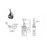 Тумблер MTS-102, 3 контакта, синий, ON-ON, 3A 250VAC, фото 3