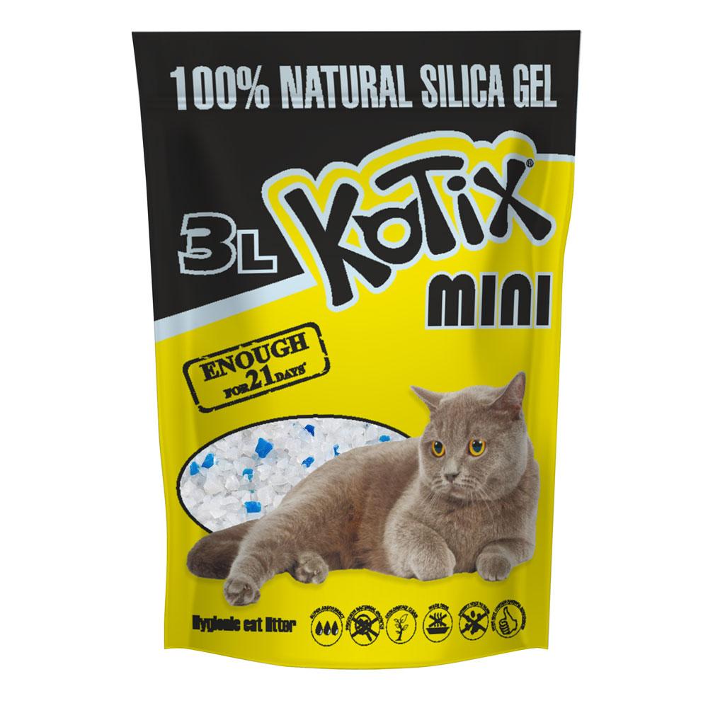 Наповнювач для котячих туалетів сілікогель KOTIX 3 л