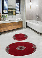 Набор ковриков для ванной комнаты с гипюром Diva Nice Silver 60*100+50*60