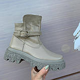Черевики зимові жіночі шкіряні бежеві /22704/ 37р, фото 2