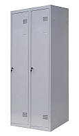 Шкаф металлический для одежды, 2 секции, 2 дверцы, секция 300 мм ГАЛЛА