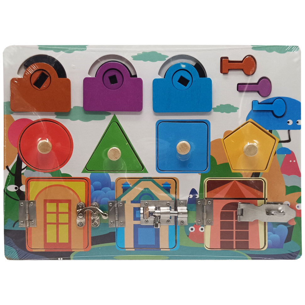 Розвивальна іграшка Дерев'яний Бізібор C 58099 сортер, замочки