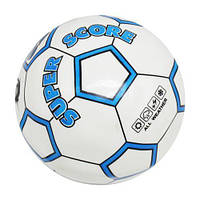 Мяч резиновый "Футбол", белый с голубым 23 см