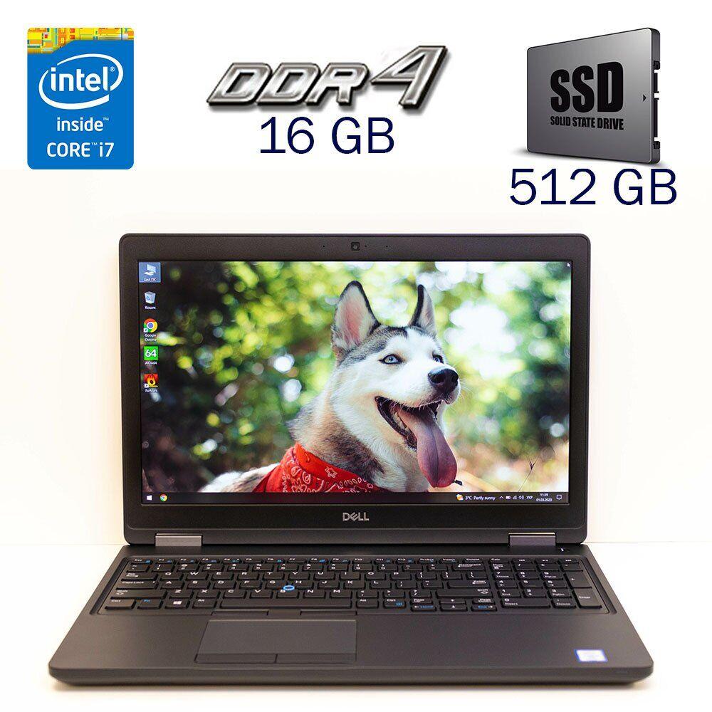 Ноутбук Dell Precision 3530/ 15.6" (1920x1080)/ Core i7-8750H/ 16 GB RAM/ 512 GB SSD/ Quadro P600 4GB