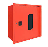 Шкаф пожарный Встроенный с окном 600x600x230 мм Красный ГАЛЛА