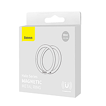 Пластина для MagSafe Baseus Halo Series Magnetic Metal Ring 2pcs/pack PCCH000012 Silver, фото 5