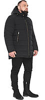 Куртка якісна чоловіча зимова чорна модель 53001